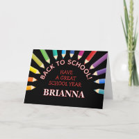 Tarjeta de felicitación para el nuevo año escolar