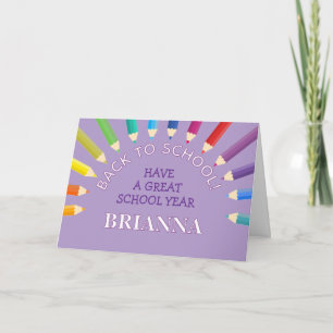 Tarjeta de felicitación para el nuevo año escolar