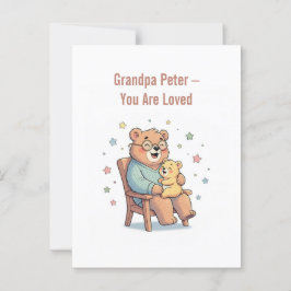 Tarjeta de felicitación para el oso del abuelo