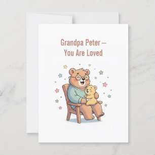Tarjeta de felicitación para el oso del abuelo