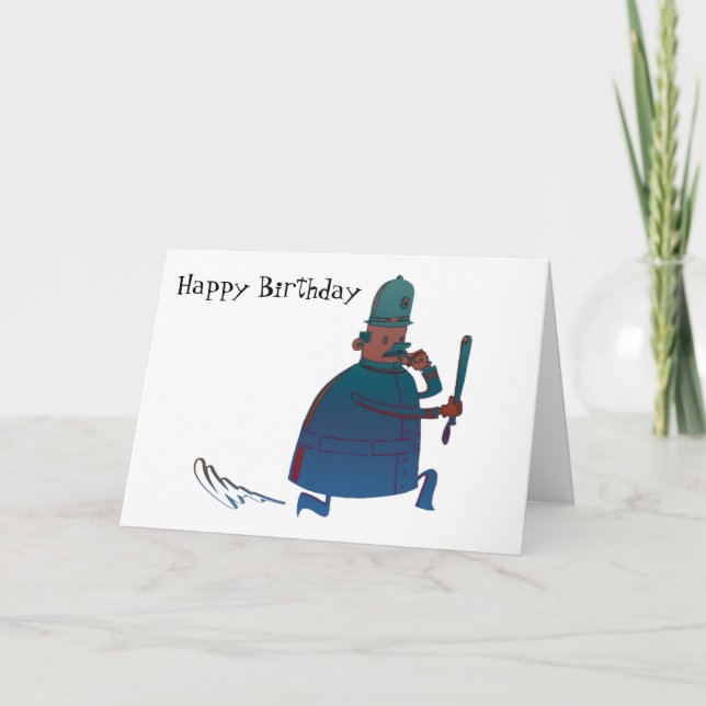 Tarjeta de felicitación para el policía Personaliz (Anverso)