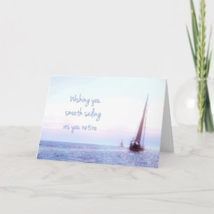 Tarjeta de felicitación para el retiro en barco de
