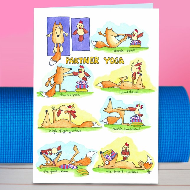 Tarjeta de felicitación para el yoga asociado de N (Subido por el creador)