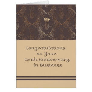 Tarjeta de Felicitación para Empresa 10 Años Anive