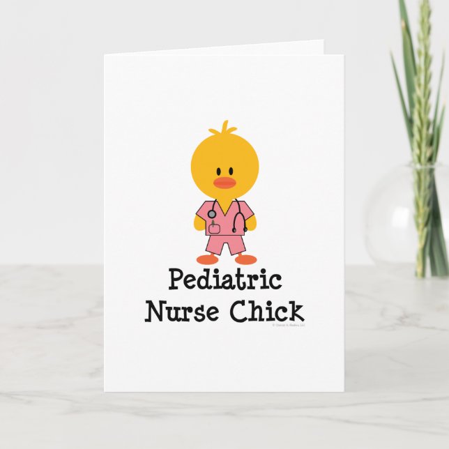 Tarjeta de felicitación para enfermeras pediátrica (Anverso)
