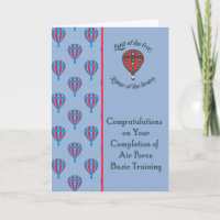 Tarjeta de felicitación para entrenamiento básico 