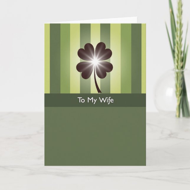 Tarjeta de Felicitación para Esposa Afortunada (Anverso)