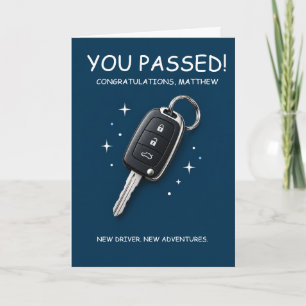 Tarjeta de Felicitación para Examen de Conducir Co