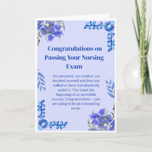 Tarjeta de Felicitación para Examen de Enfermería 