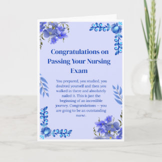 Tarjeta de Felicitación para Examen de Enfermería