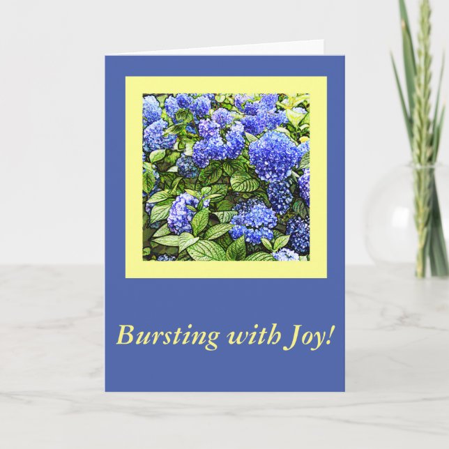 Tarjeta de felicitación para expresar ALEGRÍA! (Anverso)