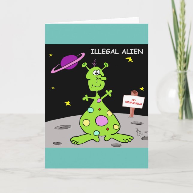 Tarjeta de felicitación para extranjeros ilegal (Anverso)