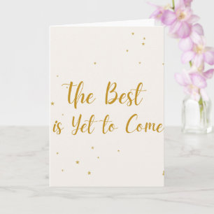 Tarjeta de felicitación para fiesta Lo mejor está 