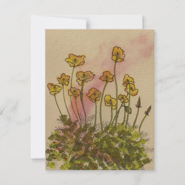 Tarjeta de felicitación para flores silvestres de  (Anverso)