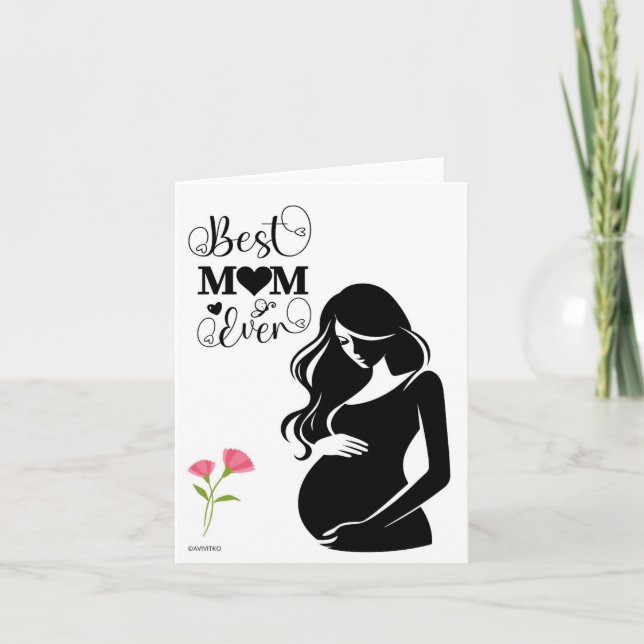 Tarjeta de felicitación para futura mamá (Anverso)