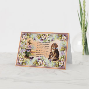 Tarjeta de felicitación para gato Todas las cosas 