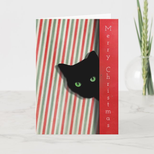 Tarjeta de felicitación para gatos de navidades (Anverso)