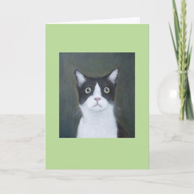 Tarjeta de felicitación para gatos preocupados (Anverso)