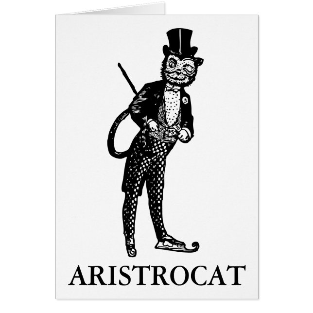 Tarjeta de felicitación para gatos victorianos, Ar (Frente)