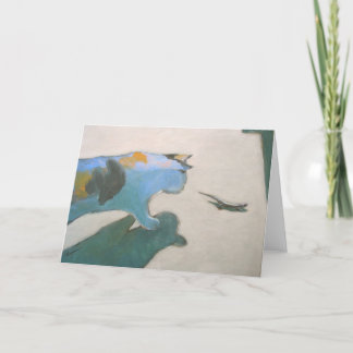 Tarjeta de felicitación para gatos y legumbres