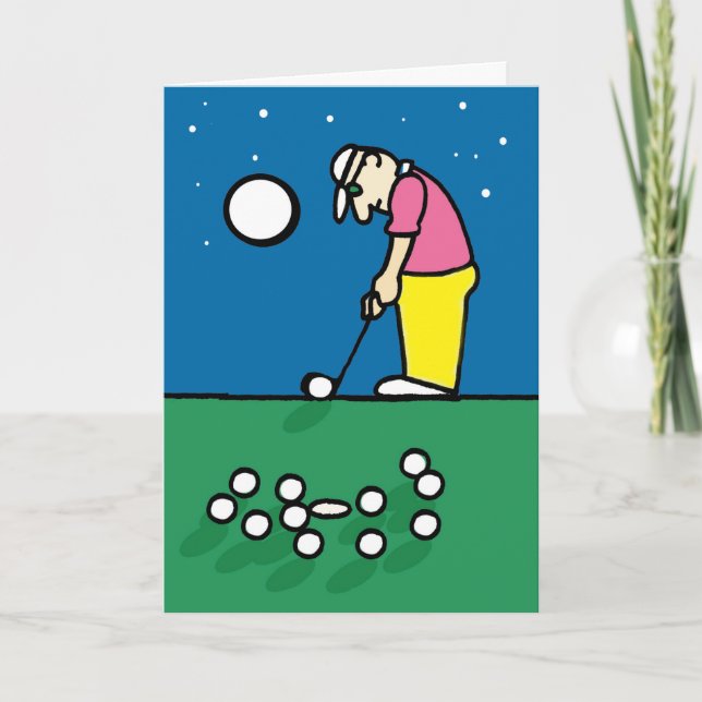 Tarjeta de felicitación para golf (Anverso)