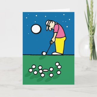 Tarjeta de felicitación para golf