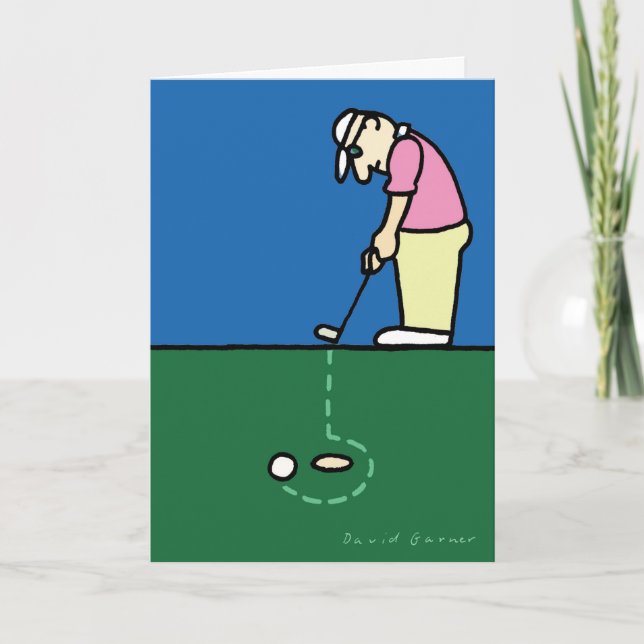 Tarjeta de felicitación para golf (Anverso)