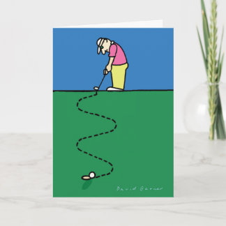 Tarjeta de felicitación para golfistas