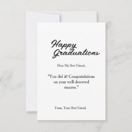 Tarjeta de felicitación para graduación