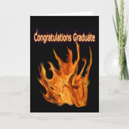 Tarjeta de felicitación para graduación con llama