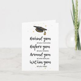 Tarjeta de felicitación para graduación con presup