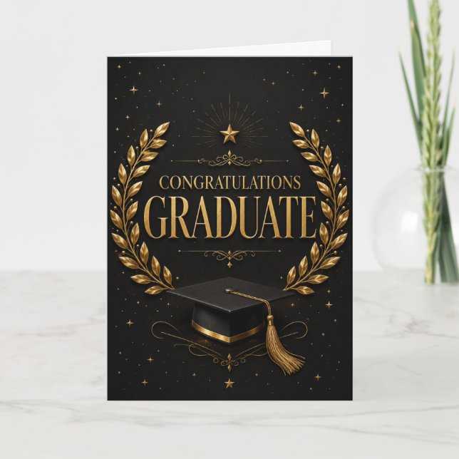 Tarjeta de Felicitación para Graduado (Anverso)