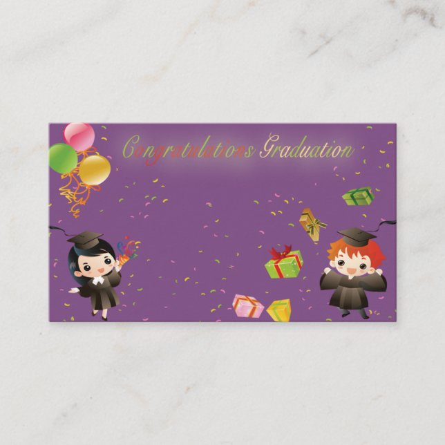 Tarjeta de felicitación para graduado (Anverso)