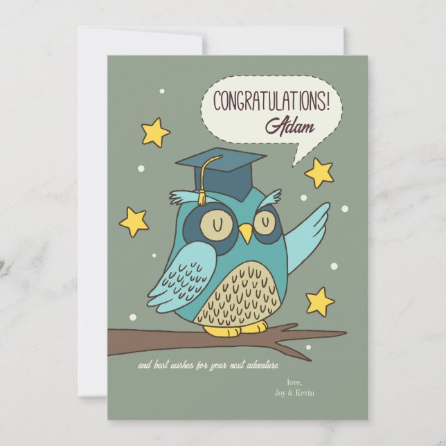 Tarjeta de Felicitación para Graduado (Anverso)