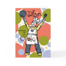 Tarjeta de Felicitación para Hombre que ama Cocina
