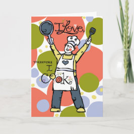 Tarjeta de felicitación para hombre que ama cocina