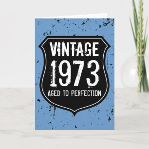 Tarjeta de felicitación para hombres de 1973 Envej