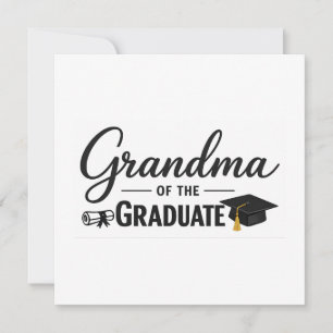 Tarjeta de felicitación para la abuela del graduad