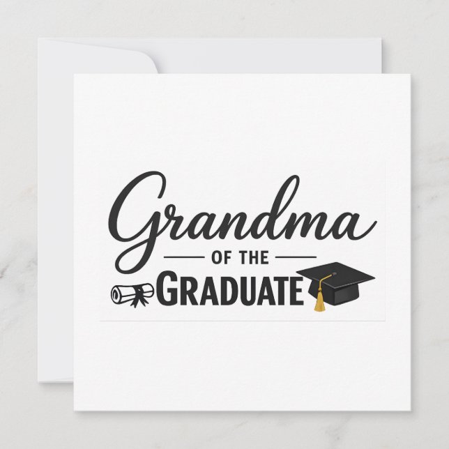 Tarjeta de felicitación para la abuela del graduad (Anverso)