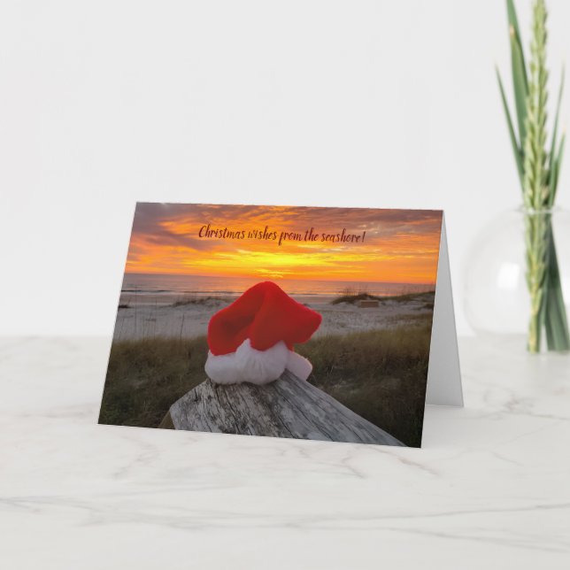 Tarjeta de felicitación para la escena de la playa (Anverso)