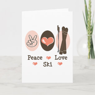 Tarjeta de felicitación para la Esquí de Amor por