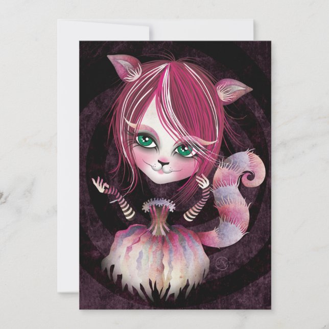 Tarjeta de felicitación para la fiesta de gatos de (Anverso)