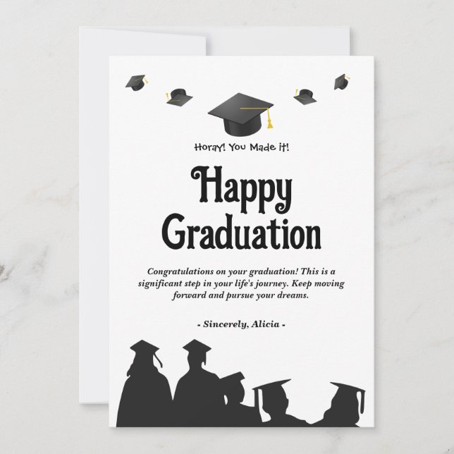tarjeta de felicitación para la graduación (Anverso)