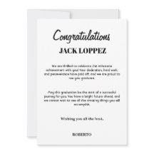 Tarjeta de felicitación para la graduación