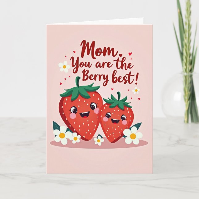 Tarjeta de Felicitación para la Mejor Mamá (Anverso)