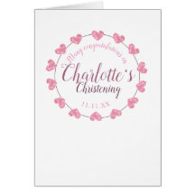 Tarjeta de felicitación para la niña cristiana