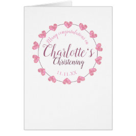 Tarjeta de felicitación para la niña cristiana