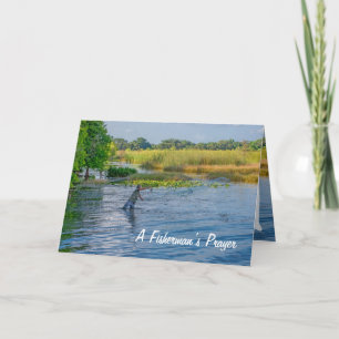 Tarjeta de felicitación para la oración de un pesc