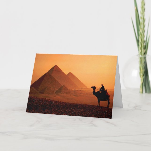 Tarjeta de felicitación para las pirámides y los c (Anverso)