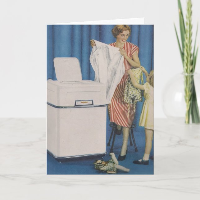 Tarjeta de felicitación para lavadora (Anverso)